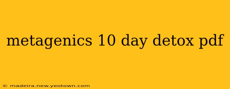 metagenics 10 day detox pdf