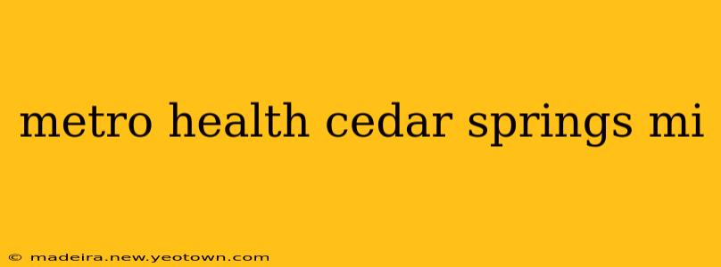 metro health cedar springs mi