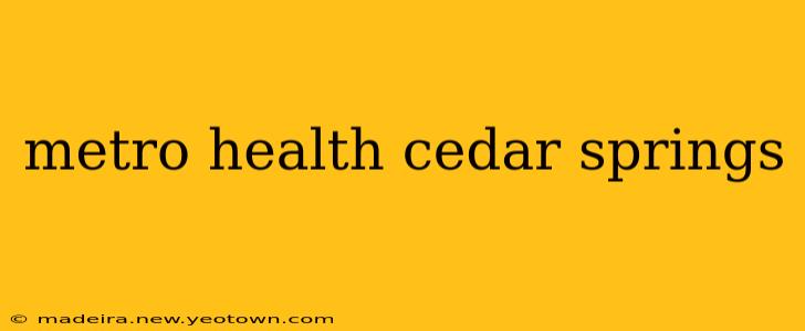metro health cedar springs