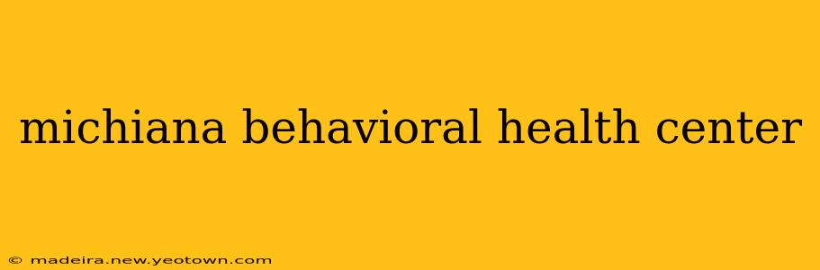 michiana behavioral health center