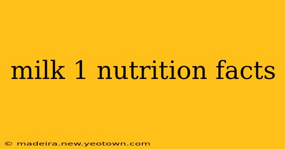 milk 1 nutrition facts