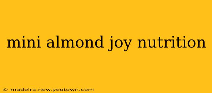 mini almond joy nutrition