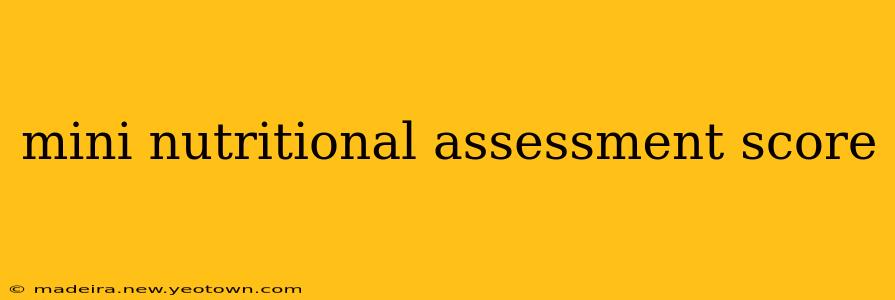 mini nutritional assessment score