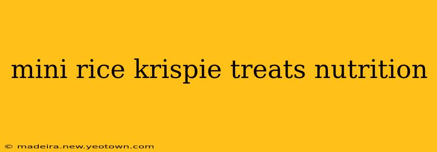 mini rice krispie treats nutrition