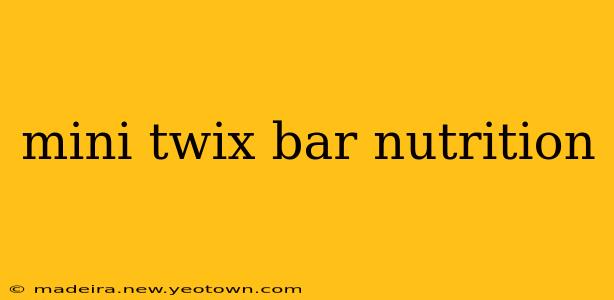 mini twix bar nutrition