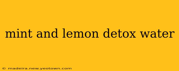 mint and lemon detox water