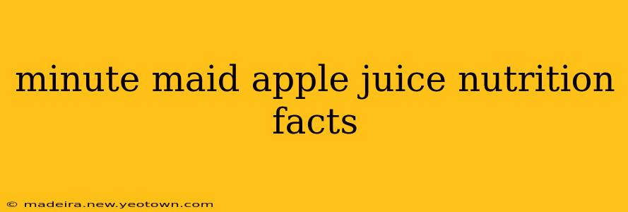 minute maid apple juice nutrition facts