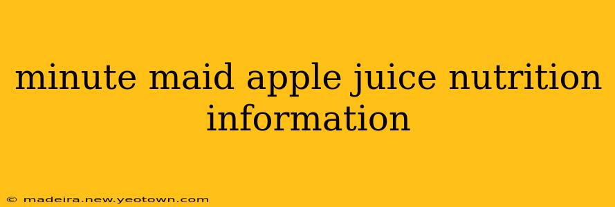 minute maid apple juice nutrition information