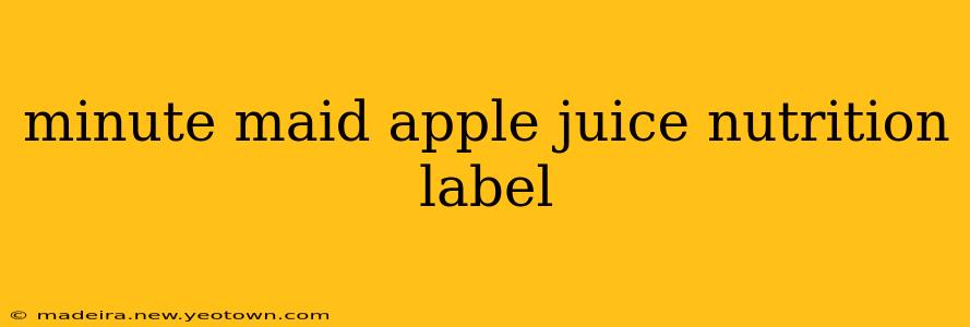 minute maid apple juice nutrition label