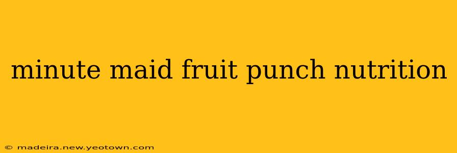 minute maid fruit punch nutrition