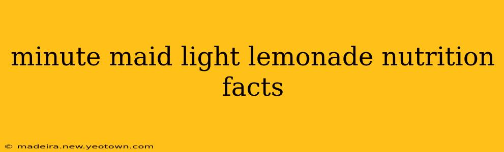 minute maid light lemonade nutrition facts