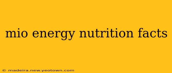 mio energy nutrition facts