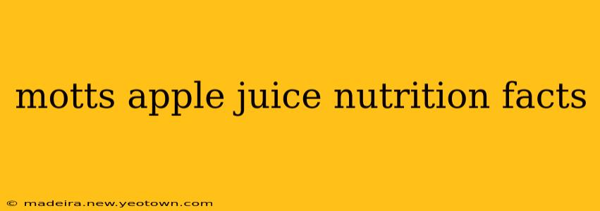 motts apple juice nutrition facts