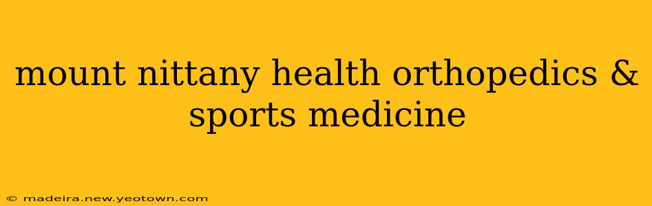 mount nittany health orthopedics & sports medicine