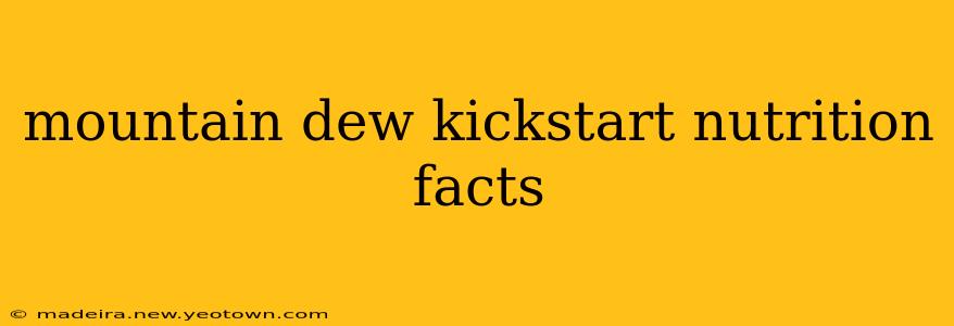 mountain dew kickstart nutrition facts