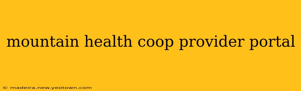 mountain health coop provider portal