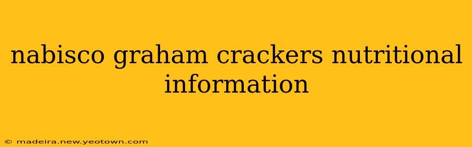 nabisco graham crackers nutritional information