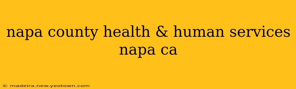 napa county health & human services napa ca