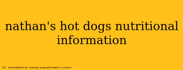 nathan's hot dogs nutritional information