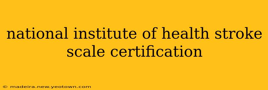 national institute of health stroke scale certification