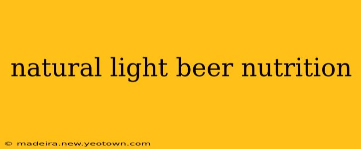 natural light beer nutrition
