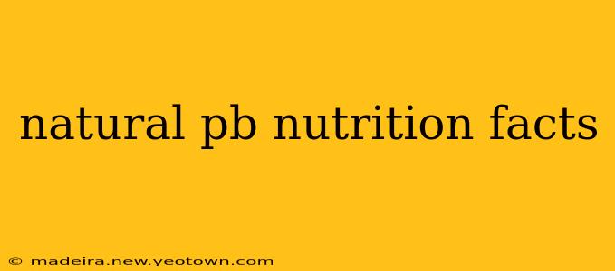 natural pb nutrition facts