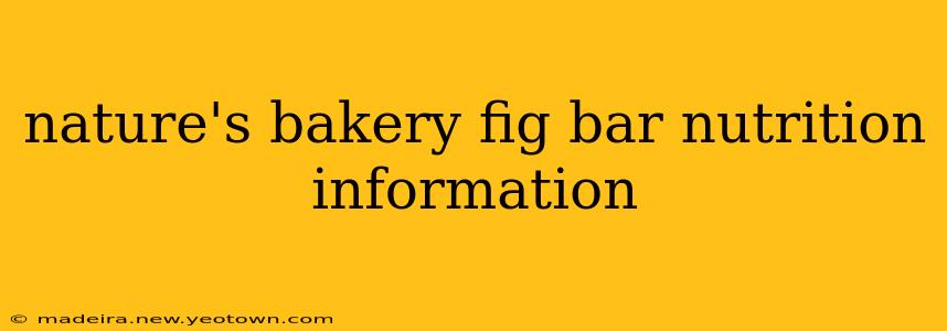 nature's bakery fig bar nutrition information