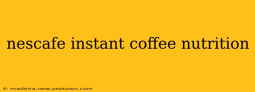 nescafe instant coffee nutrition