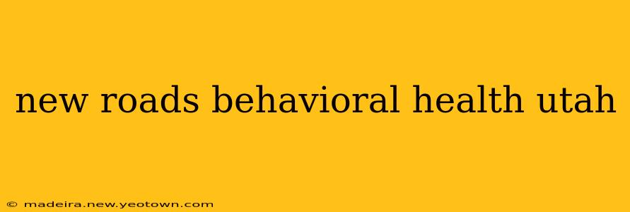 new roads behavioral health utah
