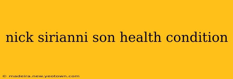 nick sirianni son health condition