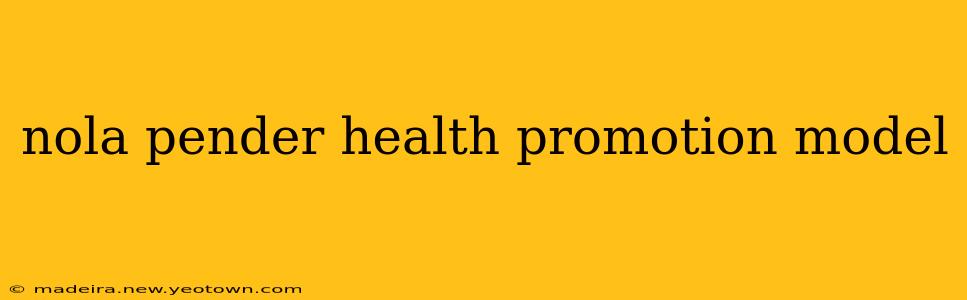 nola pender health promotion model