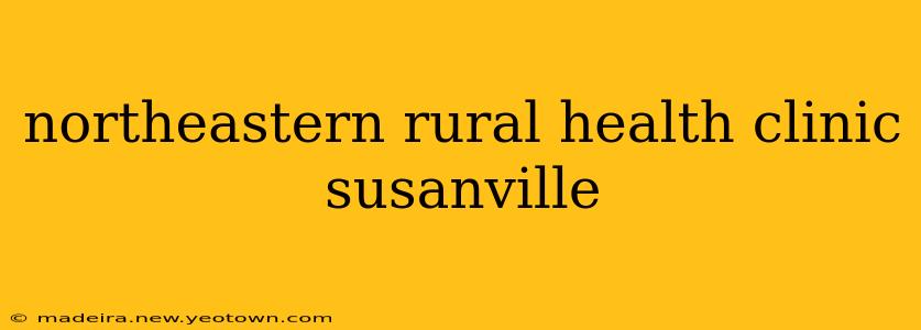 northeastern rural health clinic susanville