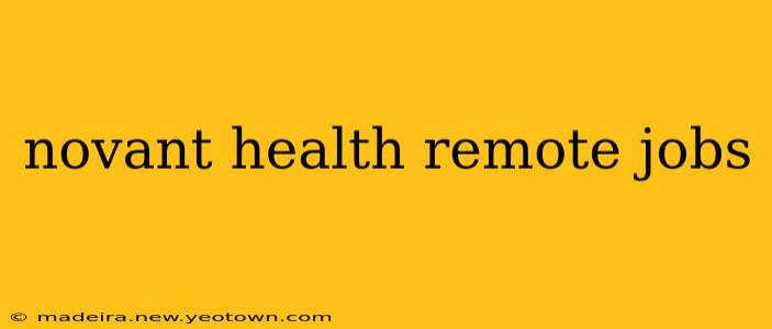 novant health remote jobs