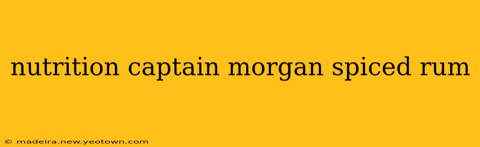 nutrition captain morgan spiced rum