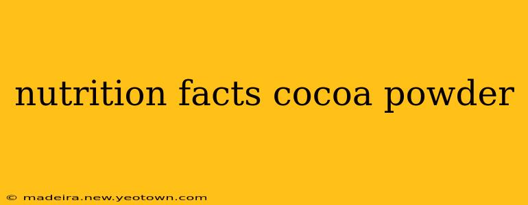 nutrition facts cocoa powder