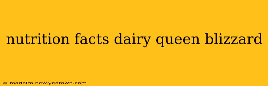 nutrition facts dairy queen blizzard