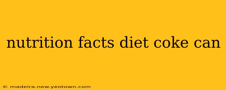 nutrition facts diet coke can