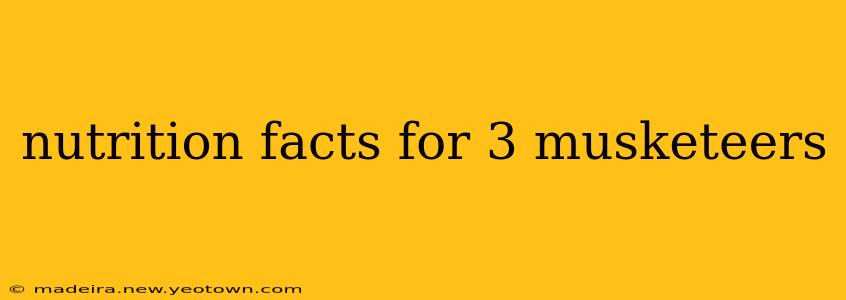 nutrition facts for 3 musketeers