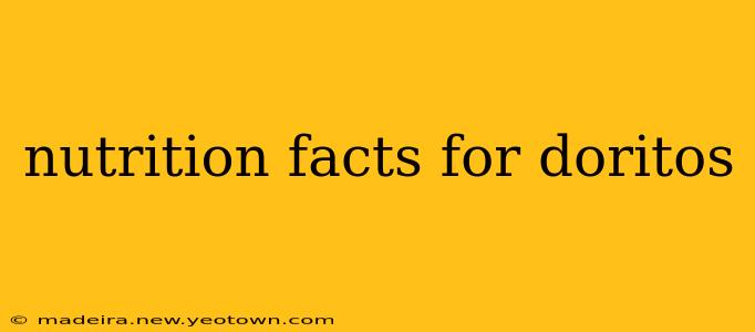 nutrition facts for doritos