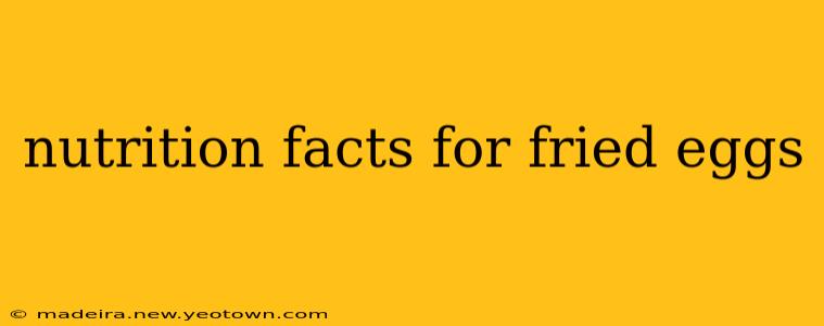 nutrition facts for fried eggs