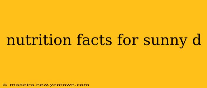 nutrition facts for sunny d