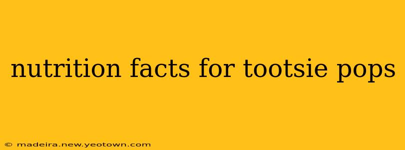 nutrition facts for tootsie pops
