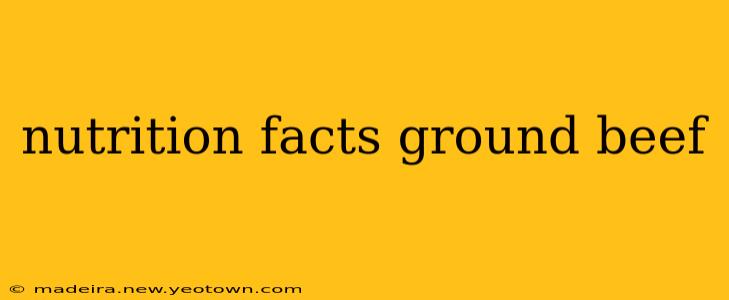 nutrition facts ground beef