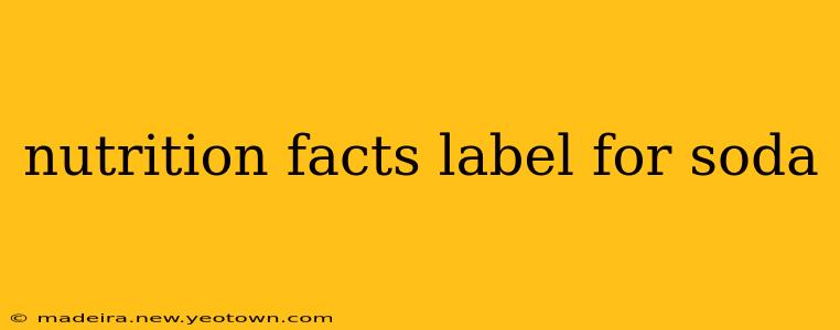 nutrition facts label for soda