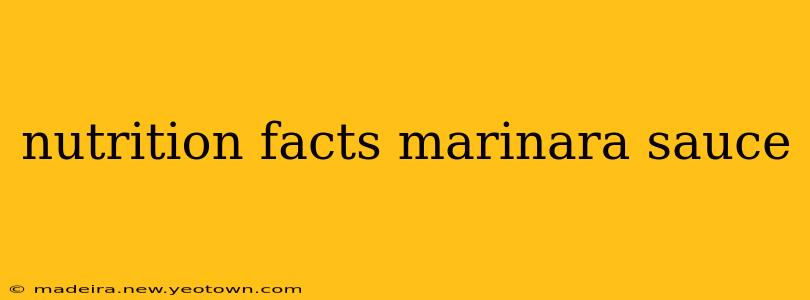 nutrition facts marinara sauce