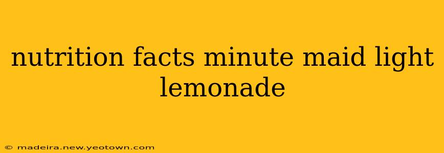 nutrition facts minute maid light lemonade