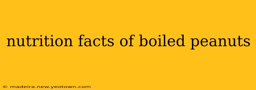 nutrition facts of boiled peanuts