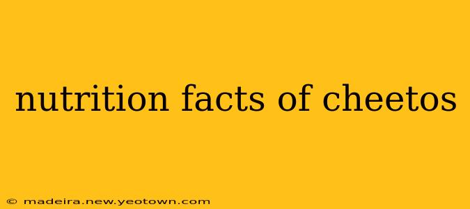 nutrition facts of cheetos