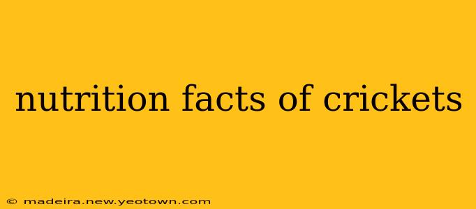 nutrition facts of crickets
