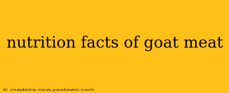 nutrition facts of goat meat